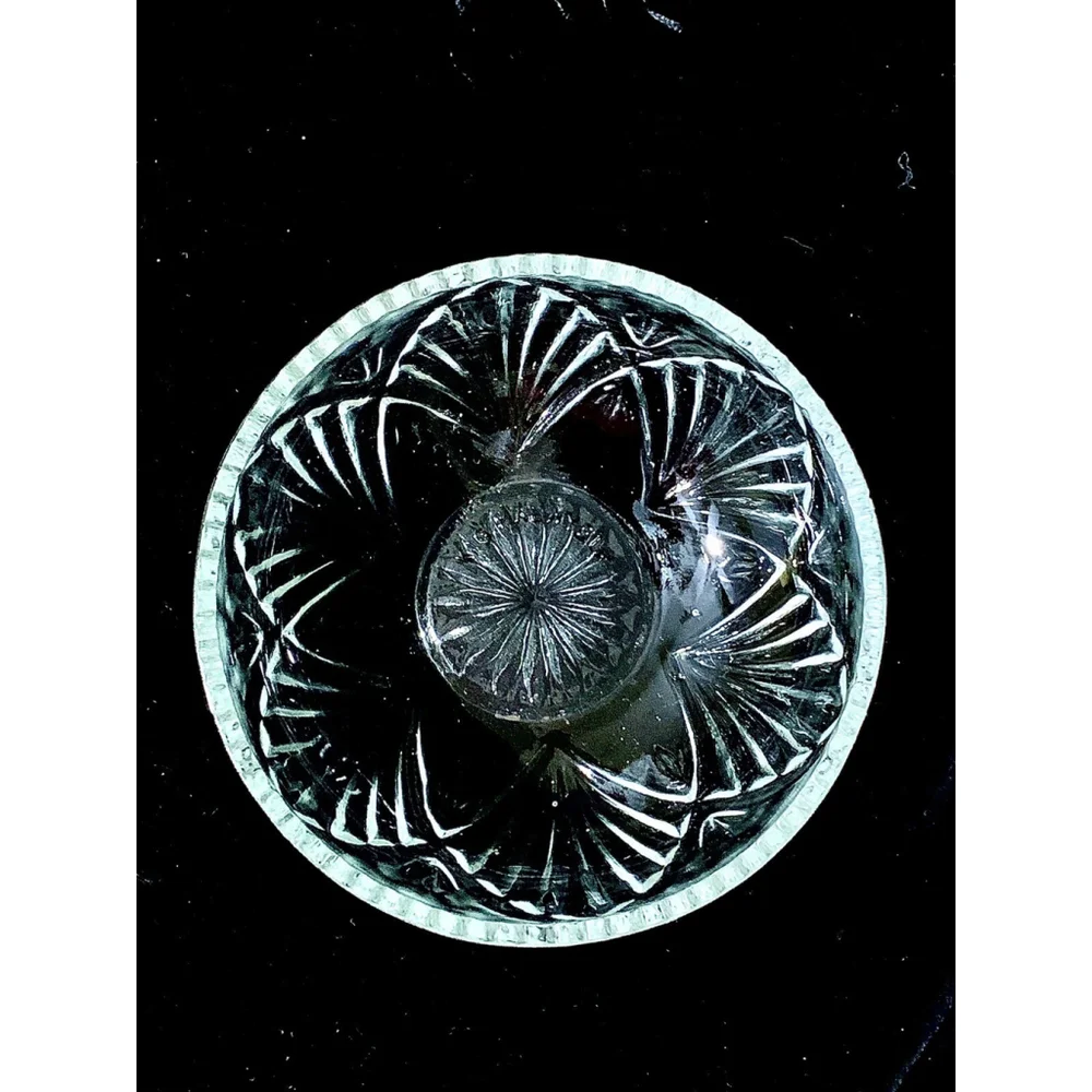 CRYSTAL GLASS‎ JEWELRY HOLDER TRINKET DISH WITH LID EXCELLENT